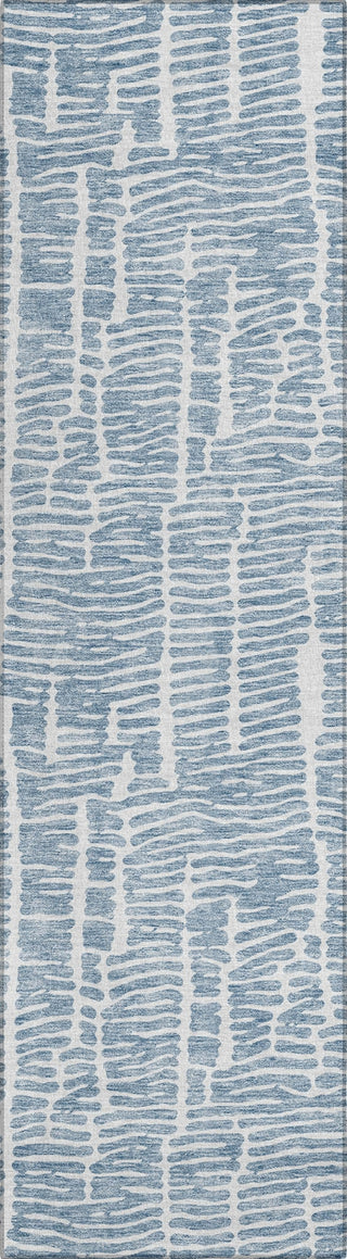 Piper Looms Chantille Lines ACN830 Blue Machine Washable Area Rug Runner Main Image