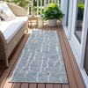 Piper Looms Chantille Lines ACN830 Blue Machine Washable Area Rug Runner Outdoor Lifestyle Image Feature