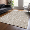 Piper Looms Chantille Lines ACN830 Brown Machine Washable Area Rug Lifestyle Image Feature