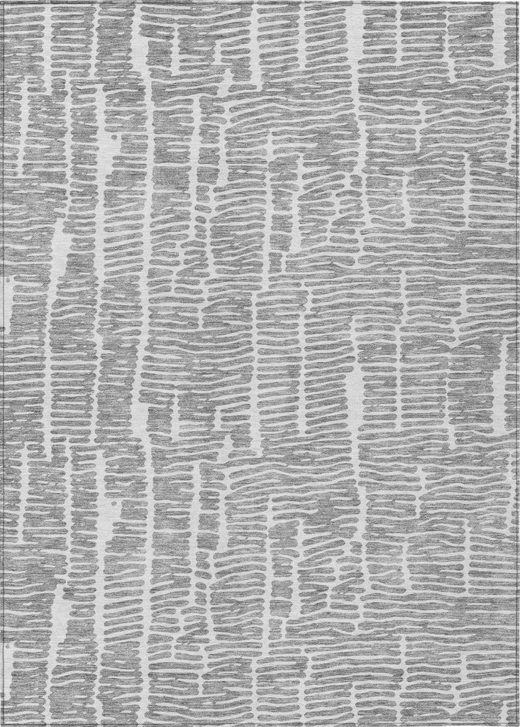 Piper Looms Chantille Lines ACN830 Gray Machine Washable Area Rug main image