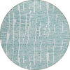 Piper Looms Chantille Lines ACN830 Teal Machine Washable Area Rug Round Main Image