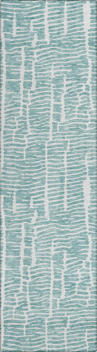 Piper Looms Chantille Lines ACN830 Teal Machine Washable Area Rug Runner Main Image