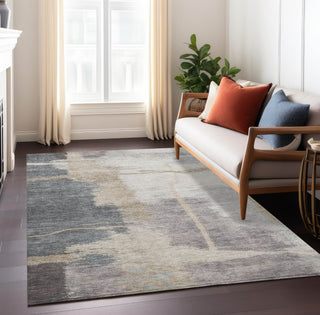 Piper Looms Chantille Modern ACN831 Gray Machine Washable Area Rug Lifestyle Image Feature