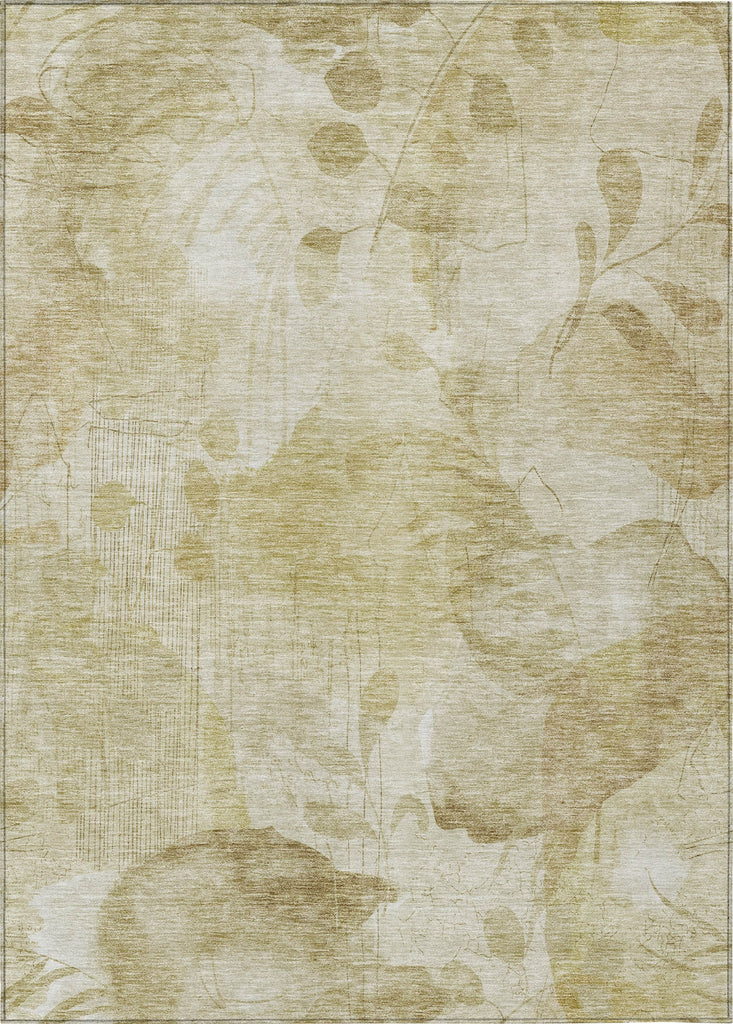 Piper Looms Chantille Floral ACN832 Beige Machine Washable Area Rug main image