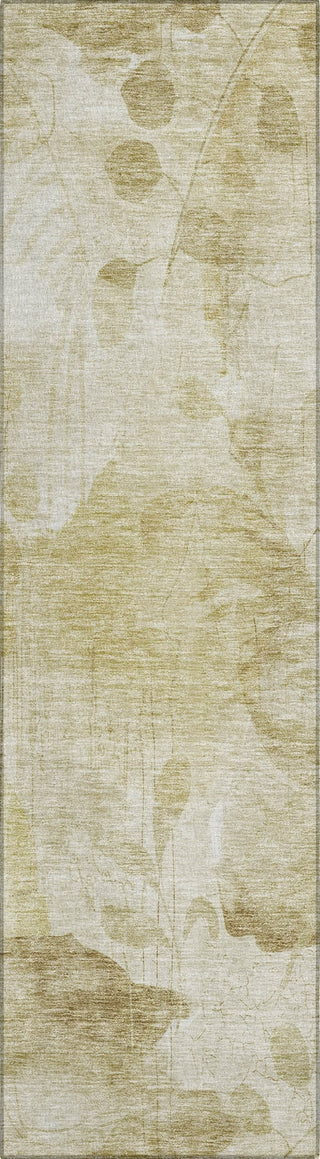 Piper Looms Chantille Floral ACN832 Beige Machine Washable Area Rug Runner Main Image