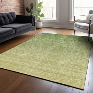 Piper Looms Chantille Ombre ACN833 Green Machine Washable Area Rug Lifestyle Image Feature