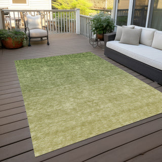 Piper Looms Chantille Ombre ACN833 Green Machine Washable Area Rug Outdoor Lifestyle Image Feature