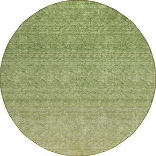 Piper Looms Chantille Ombre ACN833 Green Machine Washable Area Rug Round Main Image