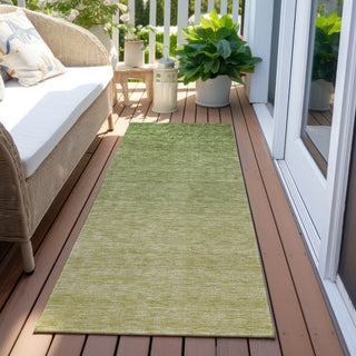 Piper Looms Chantille Ombre ACN833 Green Machine Washable Area Rug Runner Outdoor Lifestyle Image Feature