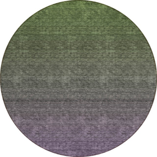Piper Looms Chantille Ombre ACN833 Purple Machine Washable Area Rug Round Main Image