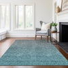 Piper Looms Chantille Ombre ACN833 Teal Machine Washable Area Rug Lifestyle Image Feature