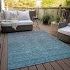 Piper Looms Chantille Ombre ACN833 Teal Machine Washable Area Rug Outdoor Lifestyle Image Feature