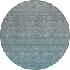 Piper Looms Chantille Ombre ACN833 Teal Machine Washable Area Rug Round Main Image