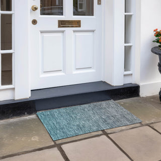 Piper Looms Chantille Ombre ACN833 Teal Machine Washable Area Rug Scatter Outdoor Lifestyle Image Feature