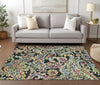 Piper Looms Chantille Paisley ACN834 Black Machine Washable Area Rug Lifestyle Image Feature