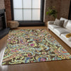 Piper Looms Chantille Paisley ACN834 Chocolate Machine Washable Area Rug Lifestyle Image Feature