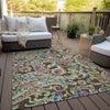 Piper Looms Chantille Paisley ACN834 Chocolate Machine Washable Area Rug Outdoor Lifestyle Image Feature
