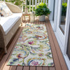 Piper Looms Chantille Paisley ACN834 Ivory Machine Washable Area Rug Runner Outdoor Lifestyle Image Feature