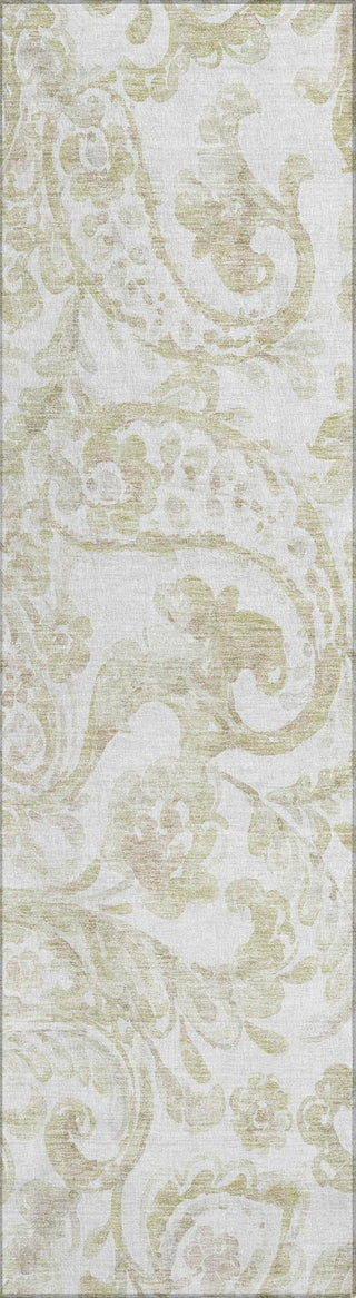 Piper Looms Chantille Paisley ACN835 Beige Machine Washable Area Rug Runner Main Image