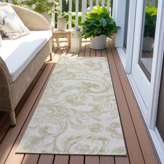 Piper Looms Chantille Paisley ACN835 Beige Machine Washable Area Rug Runner Outdoor Lifestyle Image Feature