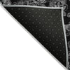 Piper Looms Chantille Paisley ACN835 Black Machine Washable Area Rug Backing Image
