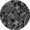 Piper Looms Chantille Paisley ACN835 Black Machine Washable Area Rug Round Main Image