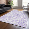 Piper Looms Chantille Paisley ACN835 Lavender Machine Washable Area Rug Lifestyle Image Feature