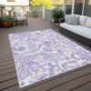 Piper Looms Chantille Paisley ACN835 Lavender Machine Washable Area Rug Outdoor Lifestyle Image Feature
