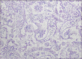 Piper Looms Chantille Paisley ACN835 Lavender Machine Washable Area Rug Scatter Main Image