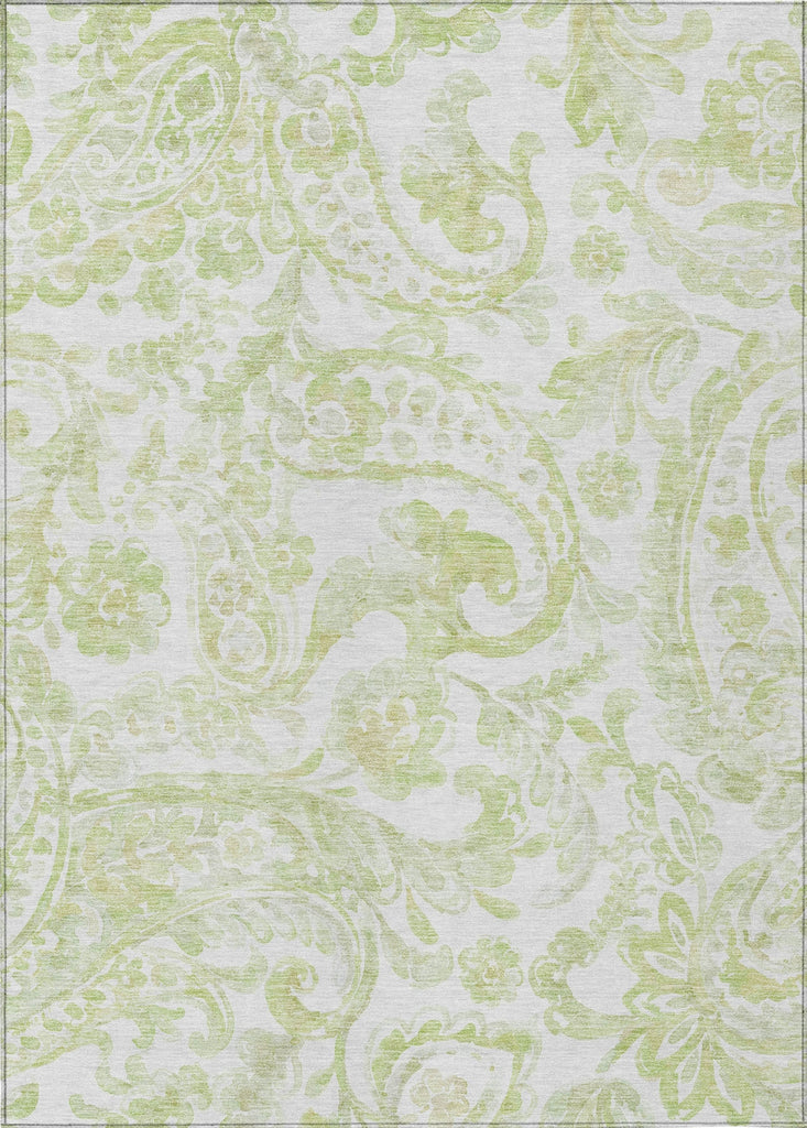 Piper Looms Chantille Paisley ACN835 Sage Machine Washable Area Rug main image