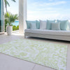 Piper Looms Chantille Paisley ACN835 Sage Machine Washable Area Rug Outdoor Lifestyle Image Feature