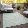 Piper Looms Chantille Paisley ACN835 Sage Machine Washable Area Rug Outdoor Lifestyle Image Feature