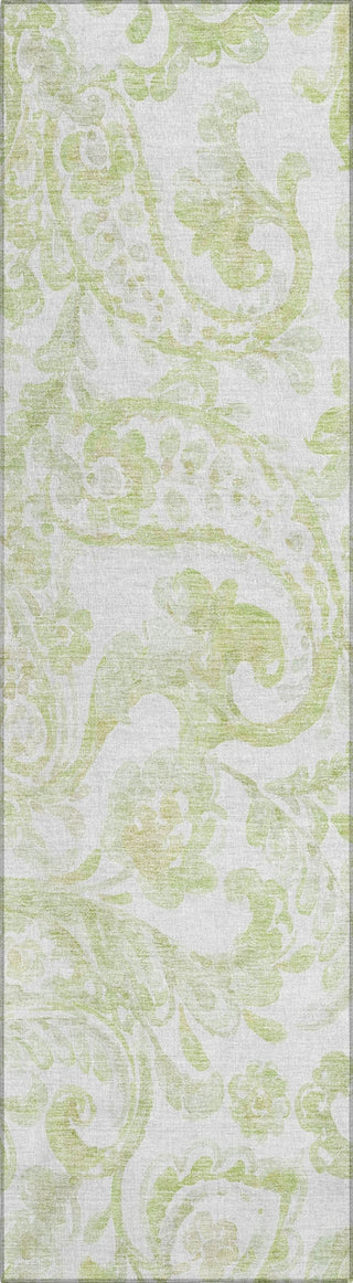 Piper Looms Chantille Paisley ACN835 Sage Machine Washable Area Rug Runner Main Image