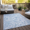 Piper Looms Chantille Paisley ACN835 Sky Machine Washable Area Rug Outdoor Lifestyle Image Feature