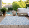 Piper Looms Chantille Paisley ACN835 Sky Machine Washable Area Rug Outdoor Lifestyle Image Feature