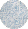 Piper Looms Chantille Paisley ACN835 Sky Machine Washable Area Rug Round Main Image