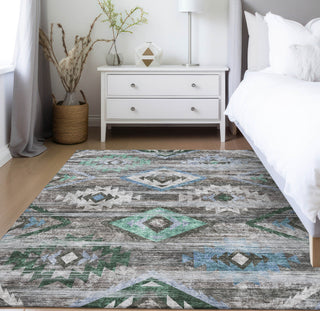 Piper Looms Chantille Southwest ACN836 Brown Machine Washable Area Rug Lifestyle Image Feature