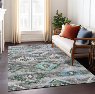Piper Looms Chantille Southwest ACN836 Brown Machine Washable Area Rug Lifestyle Image Feature