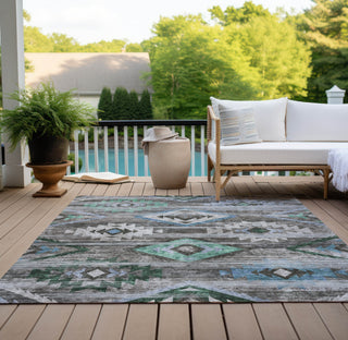 Piper Looms Chantille Southwest ACN836 Brown Machine Washable Area Rug Outdoor Lifestyle Image Feature