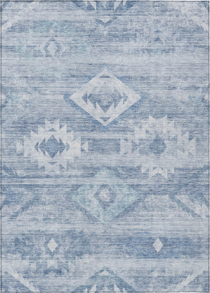 Piper Looms Chantille Southwest ACN837 Blue Machine Washable Area Rug main image