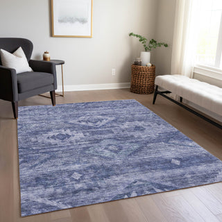 Piper Looms Chantille Southwest ACN837 Navy Machine Washable Area Rug Lifestyle Image Feature