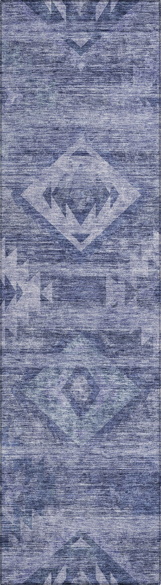 Piper Looms Chantille Southwest ACN837 Navy Machine Washable Area Rug Runner Main Image