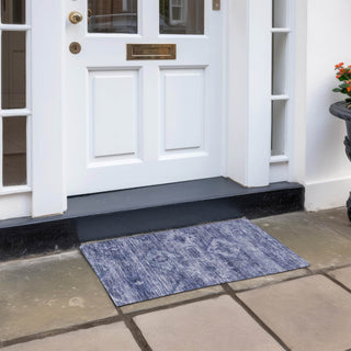 Piper Looms Chantille Southwest ACN837 Navy Machine Washable Area Rug Scatter Outdoor Lifestyle Image Feature