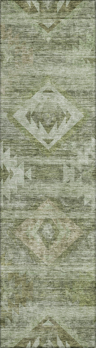Piper Looms Chantille Southwest ACN837 Olive Machine Washable Area Rug Runner Main Image