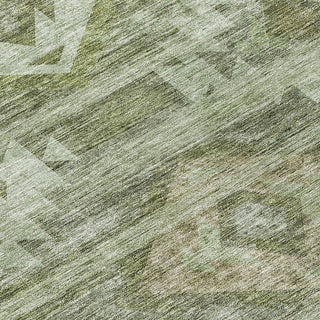 Piper Looms Chantille Southwest ACN837 Olive Machine Washable Area Rug Swatch Image