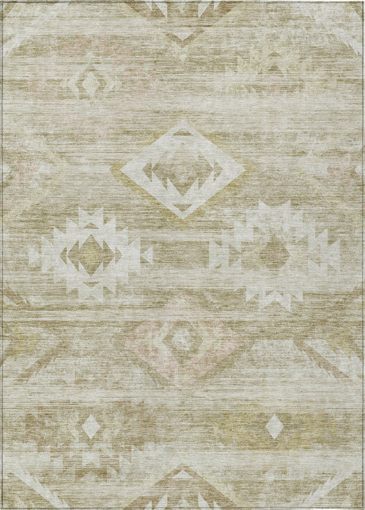 Piper Looms Chantille Southwest ACN837 Taupe Machine Washable Area Rug main image