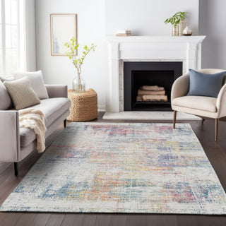 Piper Looms Chantille Modern ACN838 Ivory Machine Washable Area Rug Lifestyle Image Feature