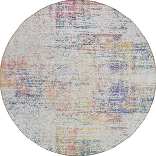 Piper Looms Chantille Modern ACN838 Ivory Machine Washable Area Rug Round Main Image