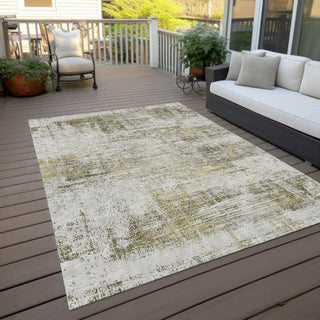 Piper Looms Chantille Modern ACN838 Pearl Machine Washable Area Rug Outdoor Lifestyle Image Feature