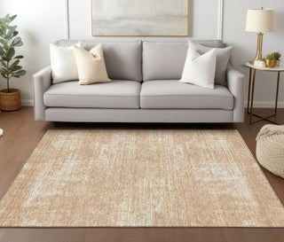 Piper Looms Chantille Modern ACN839 Coral Machine Washable Area Rug Lifestyle Image Feature